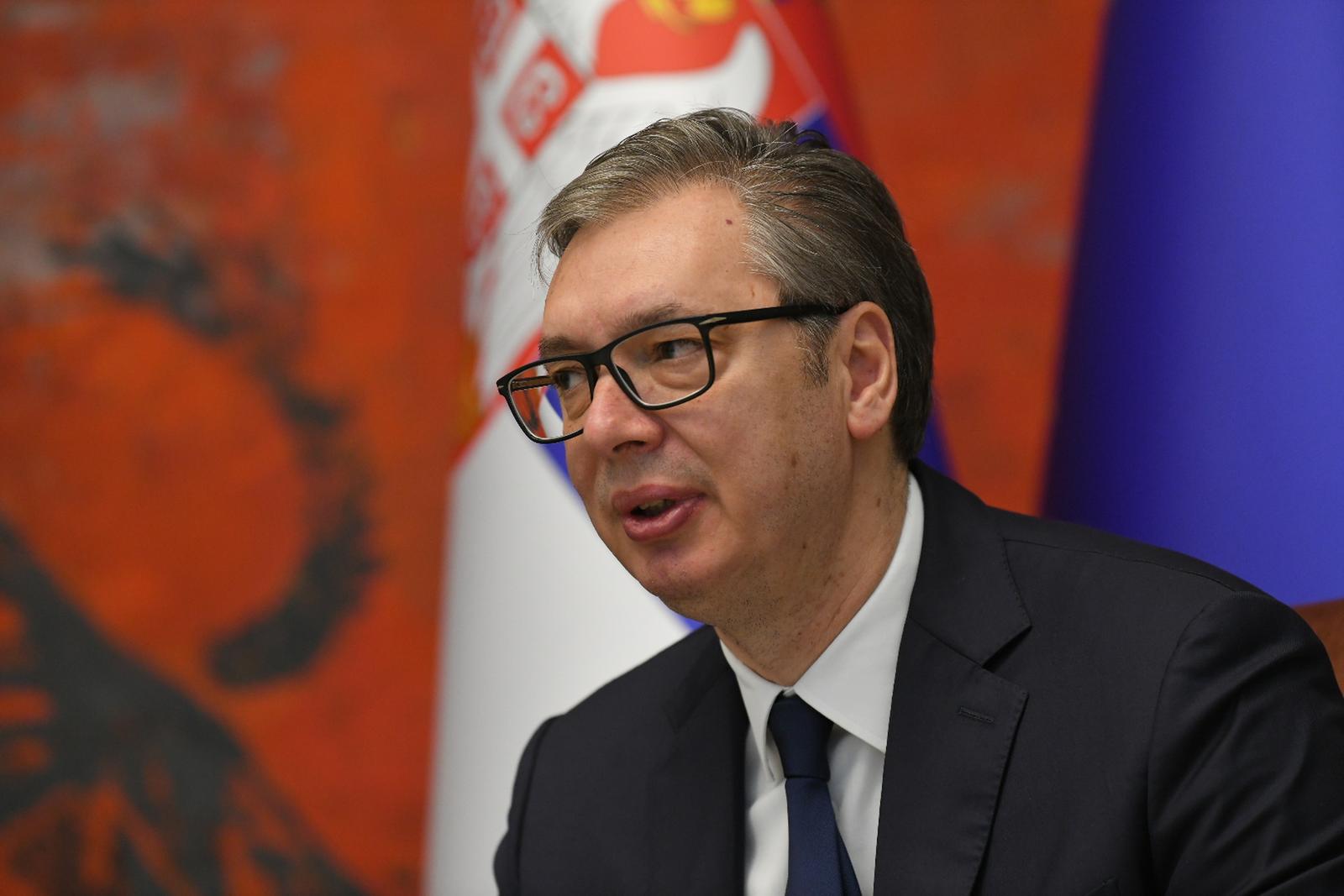 10, May, 2025, Belgrade - President of the Republic of Serbia Aleksandar Vucic welcomed President of the European Council Antonio Costa, who is on an official visit to Serbia. Aleksandar Vucic. Photo: R. Z./ATAImages

10, maj, 2025, Beograd - Predsednik Republike Srbije Aleksandar Vucic docekao je predsednika Evropskog saveta Antonia Kostu, koji boravi u zvanicnoj poseti Srbiji.  Photo: R. Z./ATAImages Photo: R. Z./ATAImages/PIXSELL