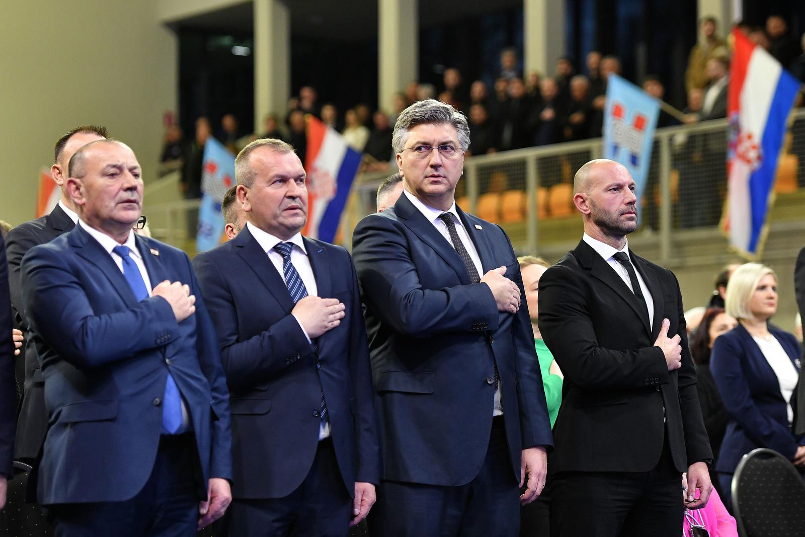 17.03.2025., Varazdin- Predsjednik Vlade i HDZ-a Andrej Plenkovic nazocio je obiljezavanju 35. obljetnice osnivanja Hrvatske demokratske zajednice u Varazdinskoj zupaniji. Photo: Vjeran Zganec Rogulja/PIXSELL