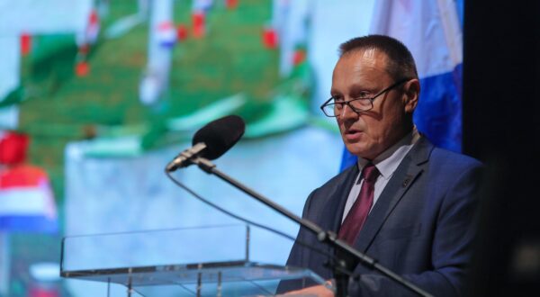 17.09.2022., Vukovar - Svecanost u povodu obiljezavanja 31. obljetnice Bitke za Vukovar. Na svecanosti obiljezavanja bio je izaslanik predsjednika Vlade i ministar hrvatskih branitelja  Tomo Medved. Photo: Dubravka Petric/PIXSELL