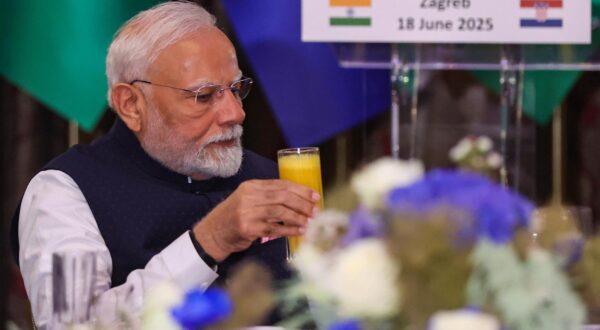 18.06.2025., Esplanade Zagreb Hotel, Zagreb - Sluzbena vecera za predsjednika Vlade Indije Narendru Modija odrzana je u Esplanade Zagreb Hotelu. Predsjednik Vlade Republike Indije Narendre Modija i predsjednik Vlade Republike Hrvatske Andreja Plenkovica odrzali su zdravicu za okupljene goste. Photo: Goran Stanzl/PIXSELL