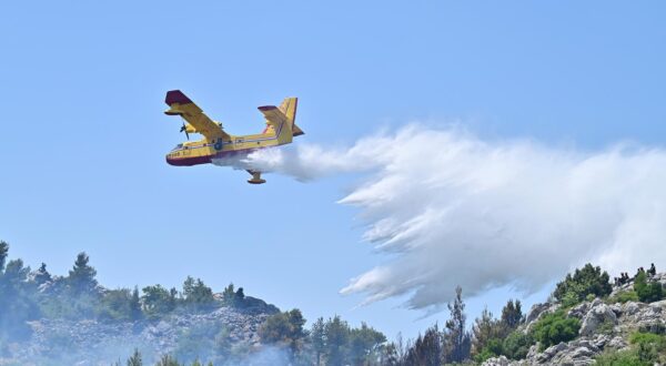24.06.2025., Makarska - Buknuo pozar na Velikom Brdu.  Photo: Matko Begovic/PIXSELL