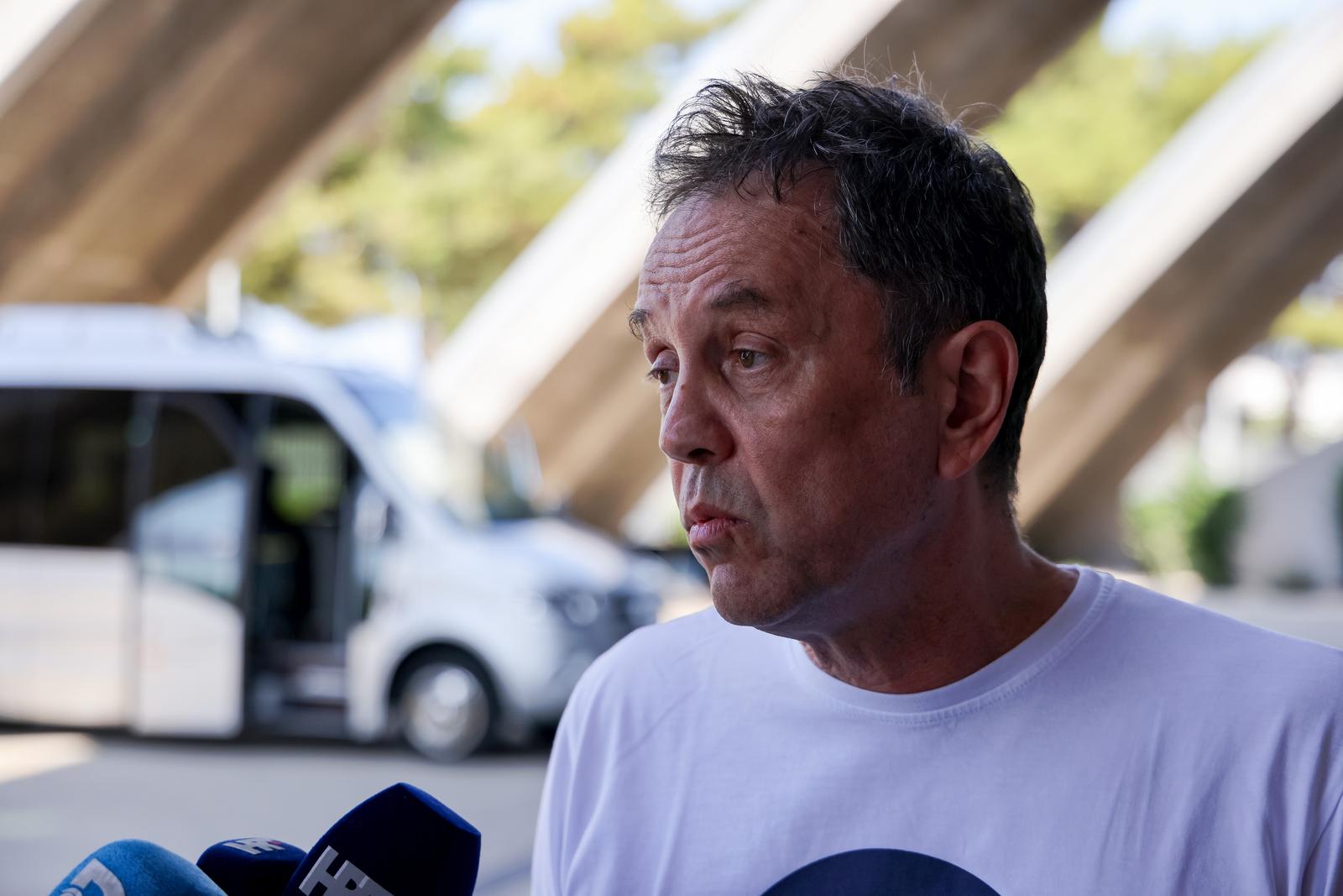 27.06.2025., Zadar - Izvanredna konferencija za medije trenera KK Zadar Danijela Jusupa na kojoj se govorio o trenutnom stanju unutar kluba Photo: Sime Zelic/PIXSELL