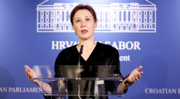 28.02.2025., Zagreb - Na konferenciji za medije odrzanoj u Saboru o aktualnim temama govorila je Dalija Oreskovic. Photo: Patrik Macek/PIXSELL