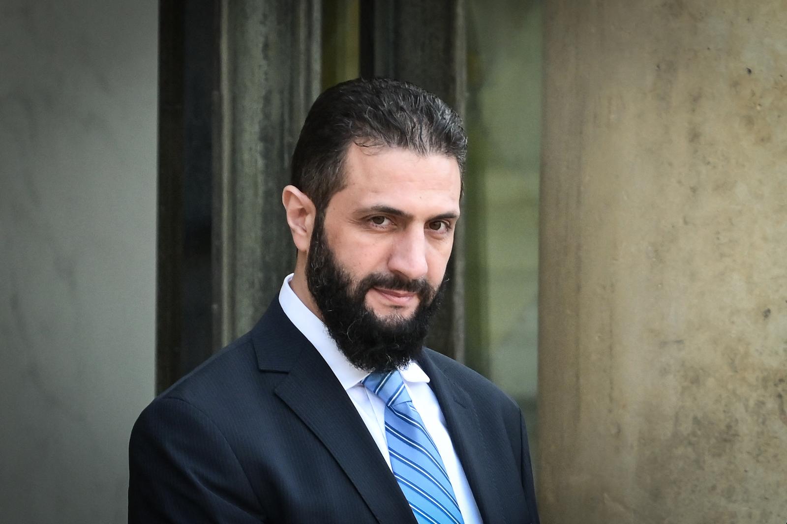 Syrian Transitional Authorities Ahmed Al-Charaa looks on at the Elysee Palace in Paris on May 7, 2025. Photo by Firas Abdullah/ABACAPRESS.COM Photo: Abdullah Firas/ABACA/ABACA