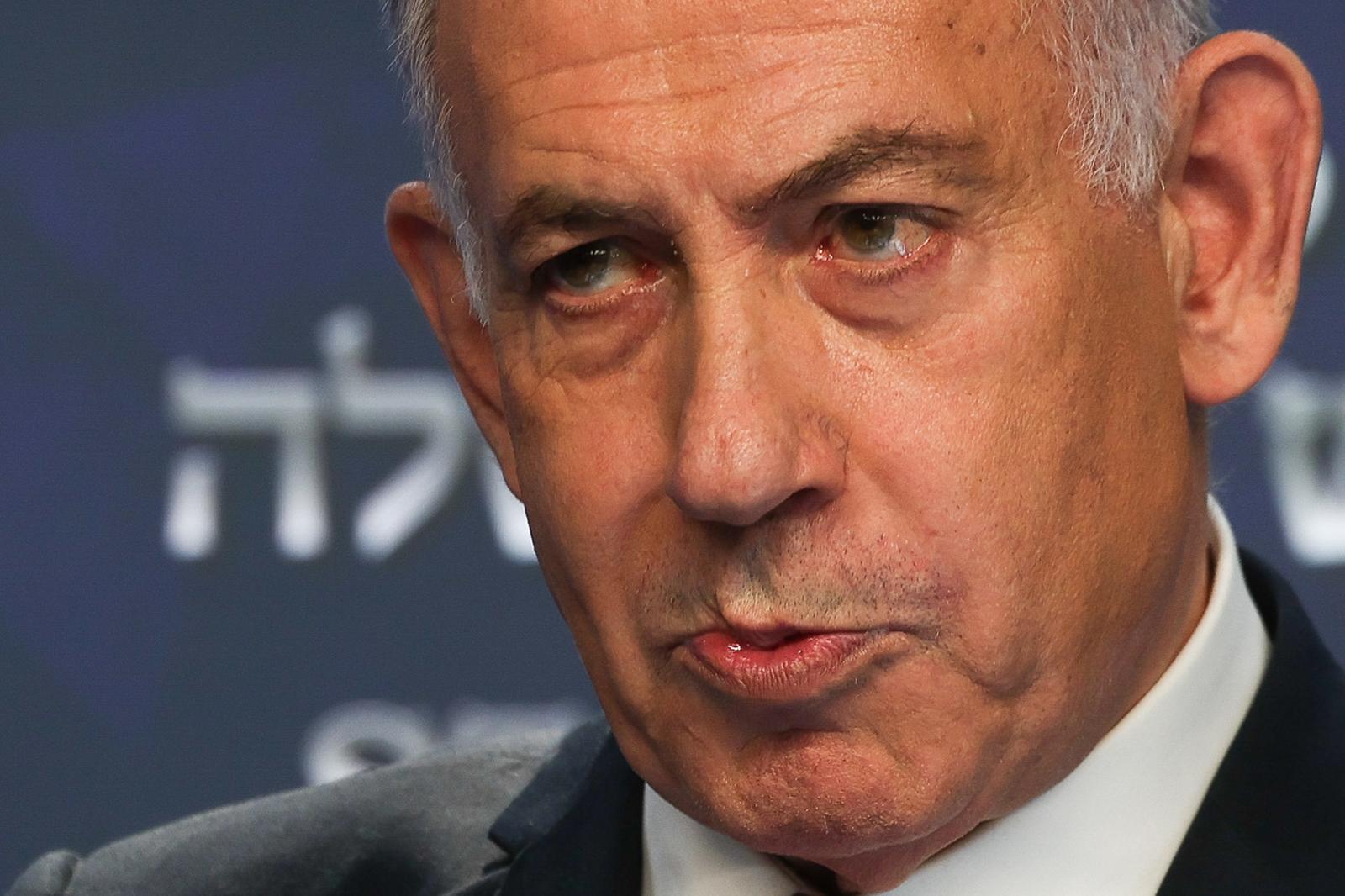 Israeli Prime Minister Benjamin Netanyahu holds a press conference in Jerusalem on Wednesday, May 21, 2025.  Pool photo by Ronen Zvulun/UPI Photo via Newscom Photo: RONEN ZVULUN/NEWSCOM