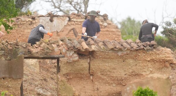 Search teams look through a derelict and abandoned property to the west of Praia De Luz, Portugal, where searches are being carried out by officers investigating the disappearance of Madeleine McCann, in countryside a few miles from the resort where she was last seen in 2007. The search is being conducted at the request of the German federal police as they look for evidence that could implicate Christian Brueckner, who German prosecutors say is the prime suspect in Madeleine's disappearance. Picture date: Tuesday June 3, 2025. Photo: James Manning/PRESS ASSOCIATION