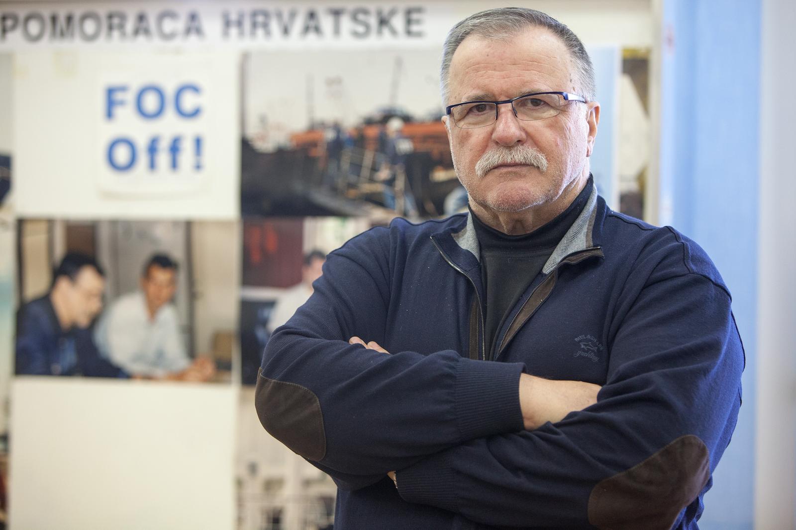 26.01.2015., Rijeka - Predsjednik sindikata pomoraca Predrag Brazzoduro. "nPhoto: Nel Pavletic/PIXSELL