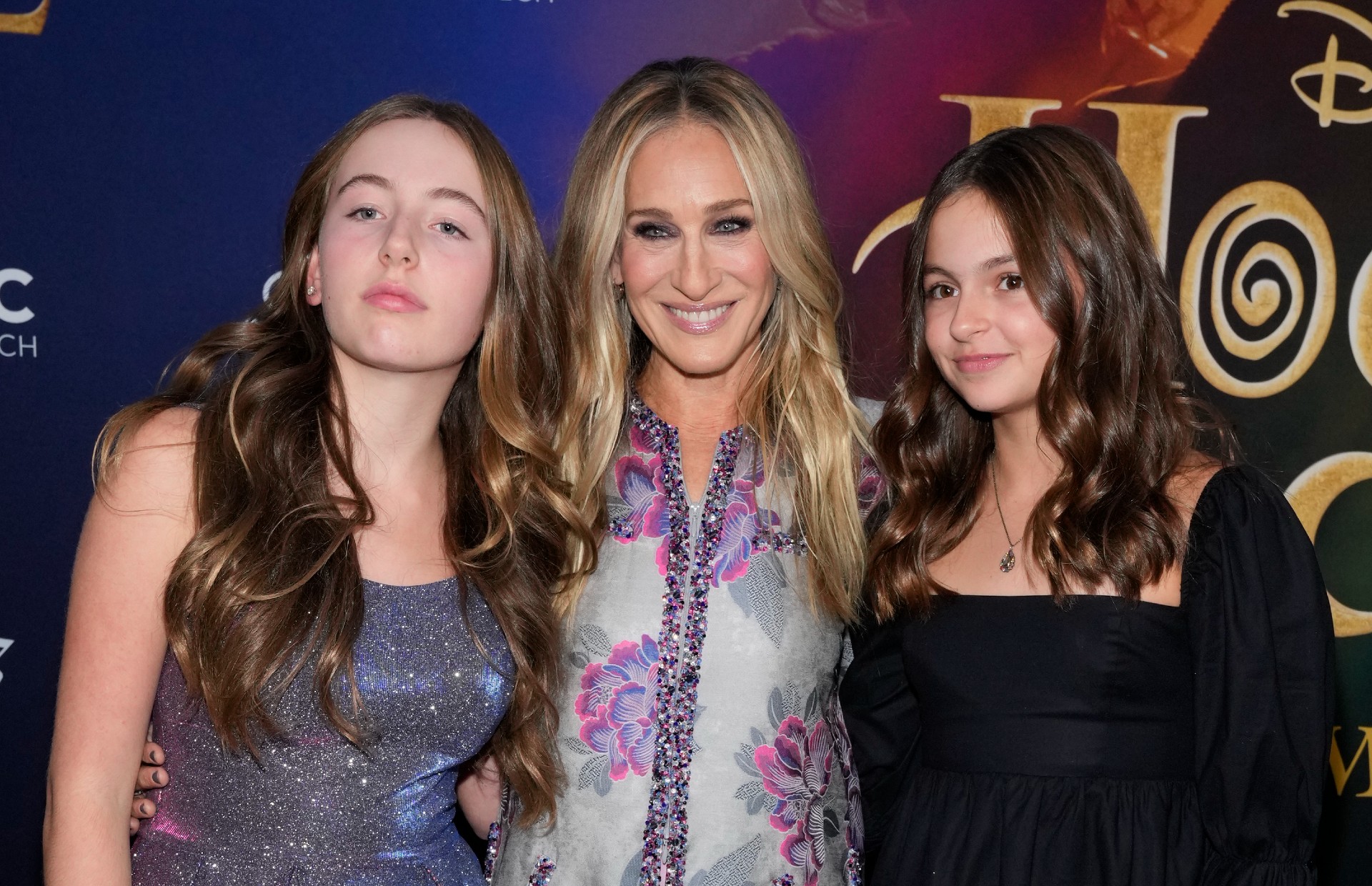 Sarah Jessica Parker, center, and her daughters Marion Loretta Elwell Broderick, left, and Tabitha Hodge Broderick attend the premiere of "Hocus Pocus 2" at AMC Lincoln Square on Tuesday, Sept. 27, 2022, in New York. (Photo by Charles Sykes/Invision/AP) NY Premiere of "Hocus Pocus 2"