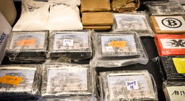 Cocaine pictured during a press moment of the Limburg Federal Police regarding a large scale drug bust, Friday 07 February 2025 in Hasselt. BELGA PHOTO JILL DELSAUX Photo: JILL DELSAUX/BELGA