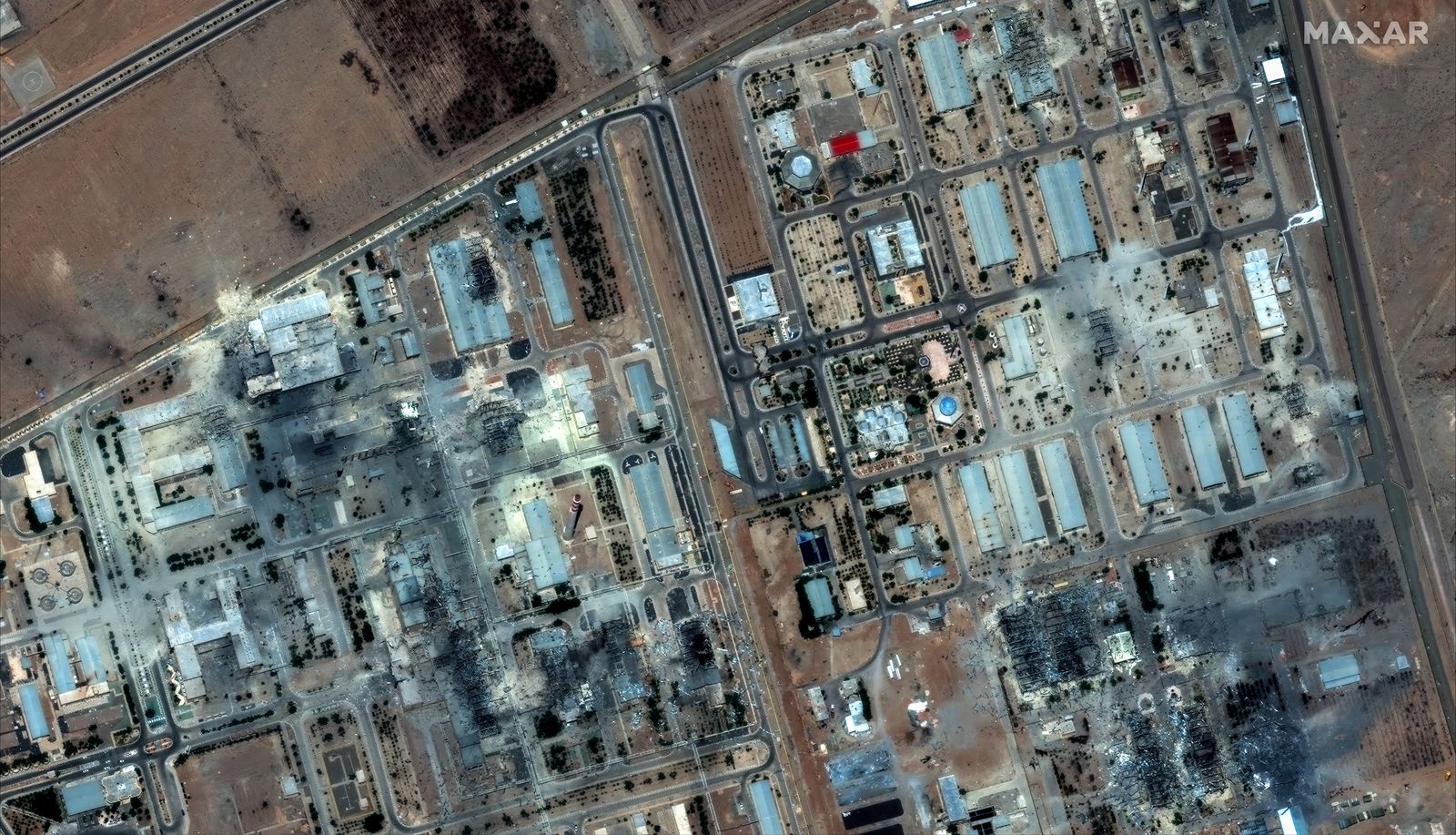 epa12191675 A handout satellite image made available by Maxar Technologies shows damage at the Isfahan nuclear technology center after US airstrikes, in Isfahan, Iran, 22 June 2025. The US Department of Defense announced on 22 June, that the US Central Command conducted overnight strikes against three nuclear facilities in Iran.  EPA/MAXAR TECHNOLOGIES HANDOUT -- MANDATORY CREDIT: SATELLITE IMAGE 2025 MAXAR TECHNOLOGIES -- THE WATERMARK MAY NOT BE REMOVED/CROPPED --HANDOUT EDITORIAL USE ONLY/NO SALES
