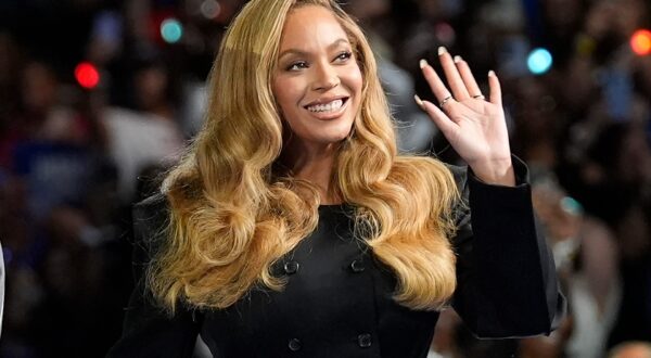 FILE - Beyonce appears at a campaign event for Democratic presidential nominee Vice President Kamala Harris in Houston, on Oct. 25, 2024. (AP Photo/Susan Walsh, File) Grammy Predictions