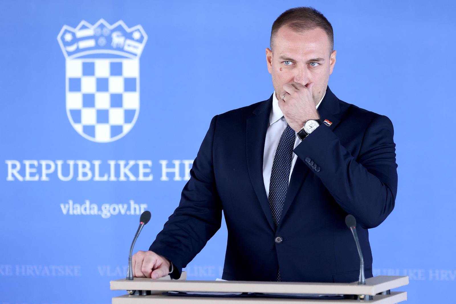 24.07.2025., Zagreb - U Nacionalnoj i sveucilisnoj knjiznici odrzana je 109. sjednica Vlade RH. Nakon sjednice izjave za medije dali su David Vlajcic, Tomo Medved i Branko Hrg. Photo: Patrik Macek/PIXSELL