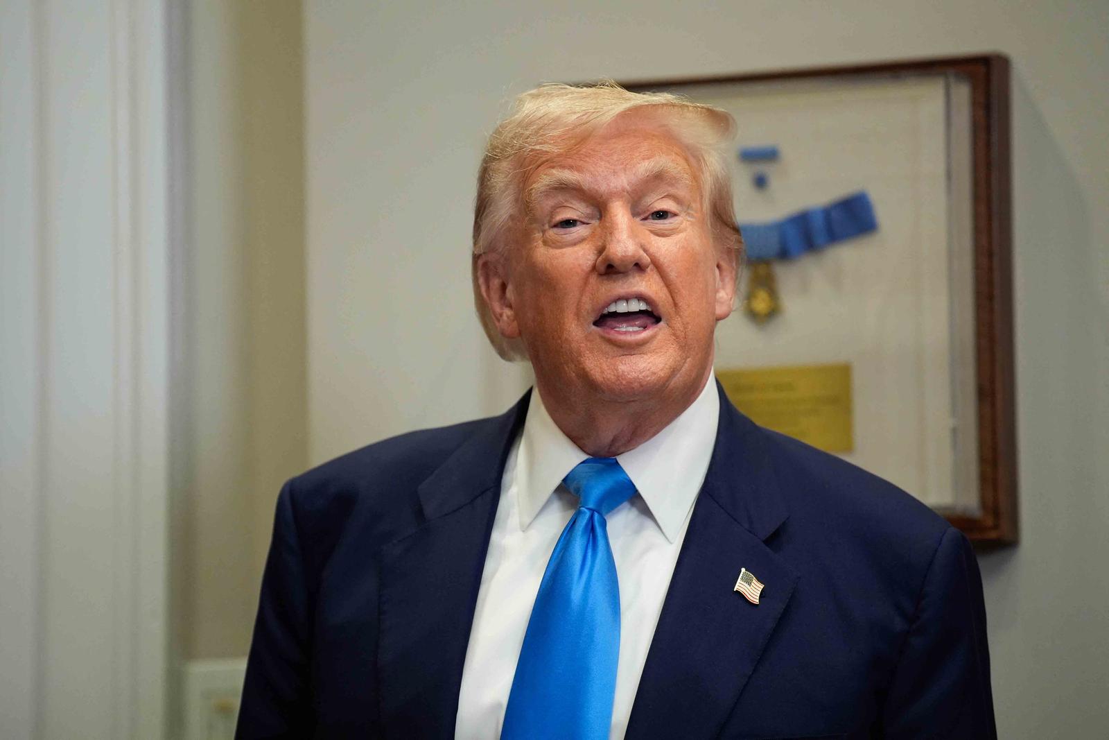 United States President Donald J Trump arrives to sign the VA Home Loan Program Reform Act in the Roosevelt Room of the White House in Washington, DC, US, on July 30, 2025 Photo: Photo Press Service / BESTIMAGE/BESTIMAGE