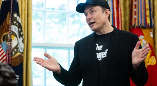 Elon Musk, Chief Executive Officer, Tesla, SpaceX and X (previously known as Twitter) and Administrator, Department of Government Efficiency (DOGE) speaks during a press conference with United States President Donald J Trump in the Oval Office of the White House in Washington, DC, US, May 30, 2025.
Credit: Francis Chung / Pool via CNP/AdMedia Photo: CNP/AdMedia/NEWSCOM