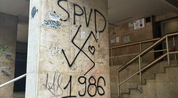U Bjelovaru ponovno osvanuli nacistički simboli