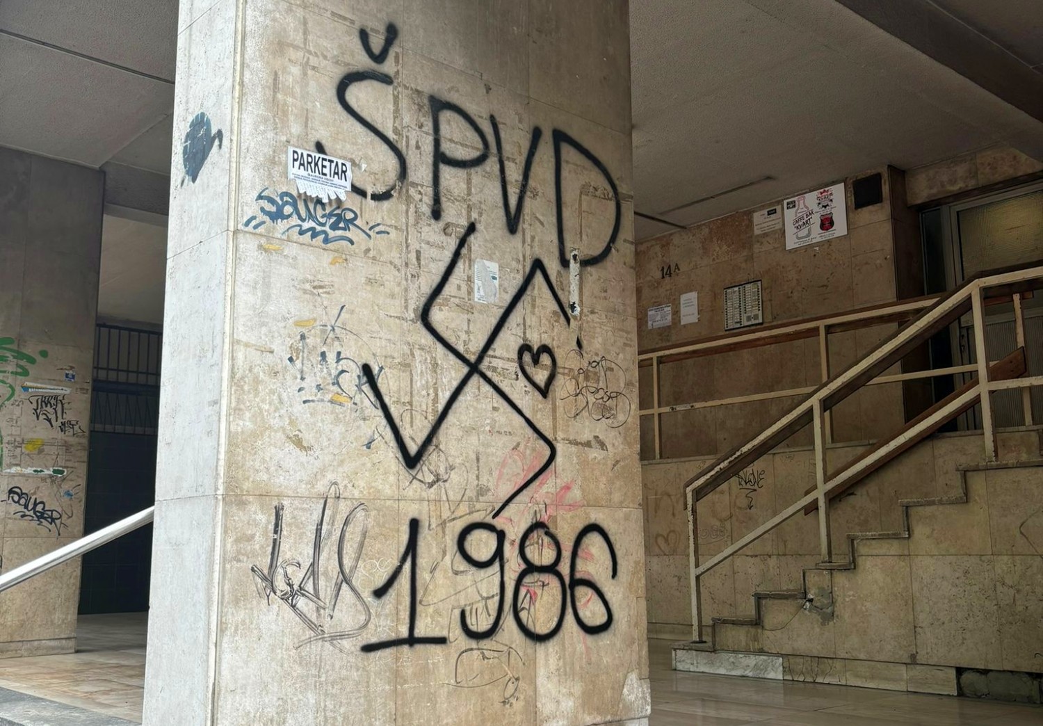 U Bjelovaru ponovno osvanuli nacistički simboli