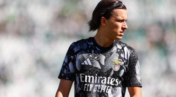 Alvaro Carreras of SL Benfica during the Portuguese Cup final match between SL Benfica and Sporting CP at Estadio Nacional do Jamor on May 25, 2025 in Lisbon, Portugal. (Photo by Carlos Silva/Icon Sport) Photo: Icon Sport/ICON SPORT