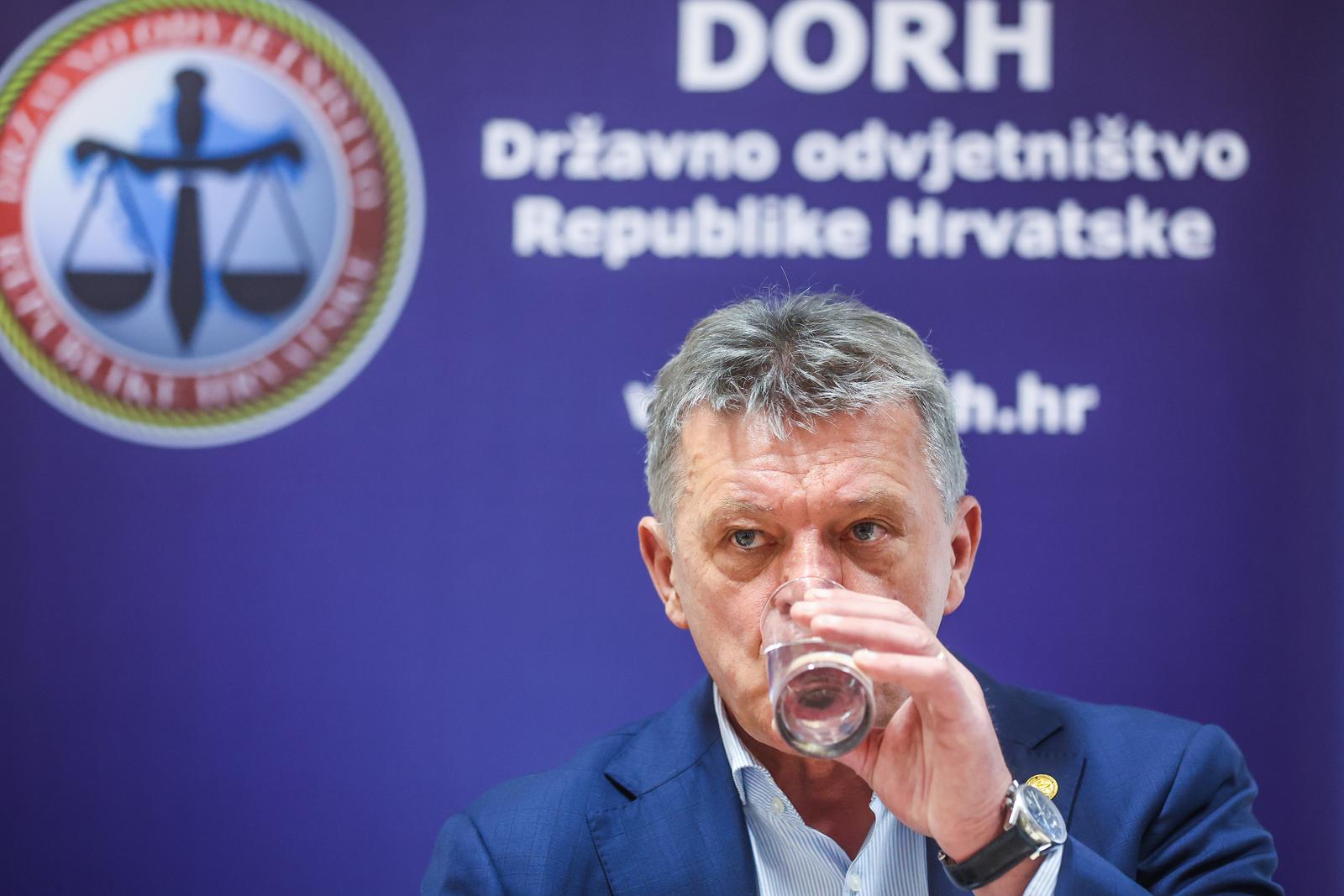23.05.2025., Zagreb - Glavni drzavni odvjetnik Ivan Turudic na konferenciji za medije prezentirao je rezultate rada drzavnih odvjetnistava u 2024. godini i osvrnuo se na prvu godinu mandata. Photo: Slavko Midzor/PIXSELL