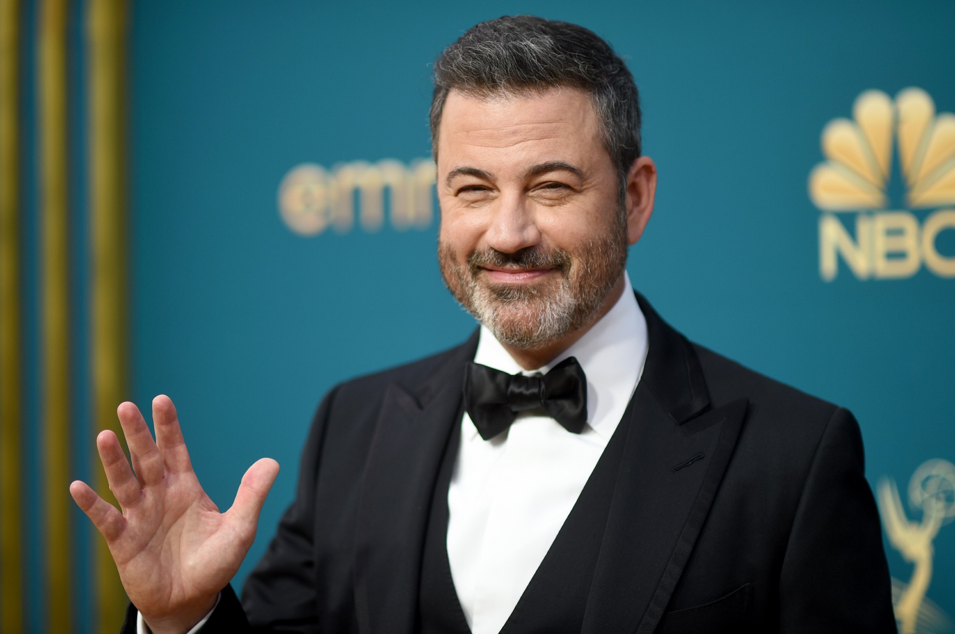 FILE - Jimmy Kimmel appears at the 74th Primetime Emmy Awards in Los Angeles, Sept. 12, 2022. Celebrities are increasingly lending their star power to President Joe Biden, hoping to energize fans to vote for him in November 2024 or entice donors to open their checkbooks for his reelection campaign. (Photo by Richard Shotwell/Invision/AP, File) Election 2024 Biden Celebrities