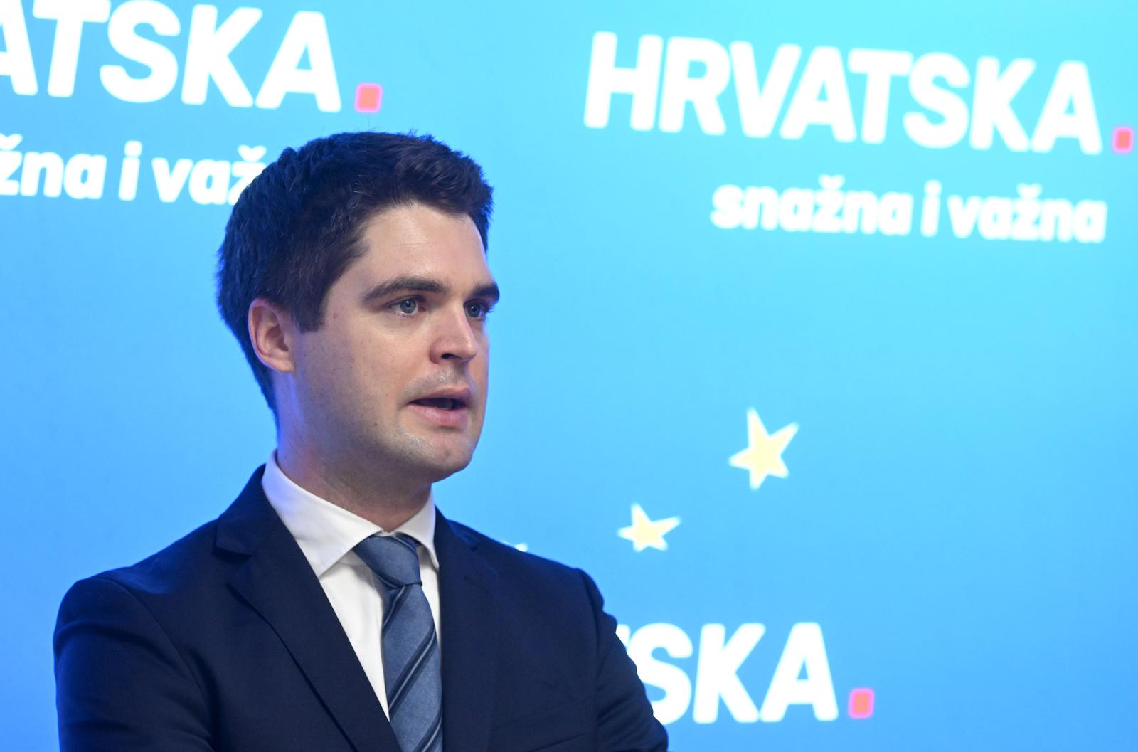 31.05.2024., Zagreb - Konferencija za medije kandidata na europskim izborima s liste HDZ-a Karla Resslera i Marka Pavica na temu Nove tehnologije.  Photo: Marko Lukunic/PIXSELL