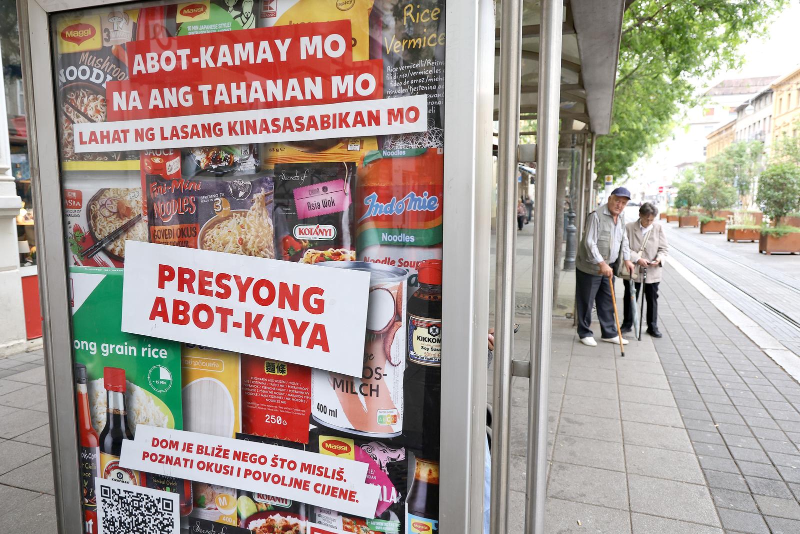 16.07.2025., Zagreb - Plakati trgovackog lanca Kaufland namijenjeni stranim radnicima. Photo: Patrik Macek/PIXSELL