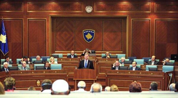 German Foreign Minister Guido Westerwelle delivers a speech to the parliament in Pristina, Kosovo, 27 August 2010. After Croatia, Serbia and Bosnia, Kosovo is Mr Westerwelle's last station on a three-day trip to the Balkans. Photo: HANNIBAL/DPA/PIXSELL