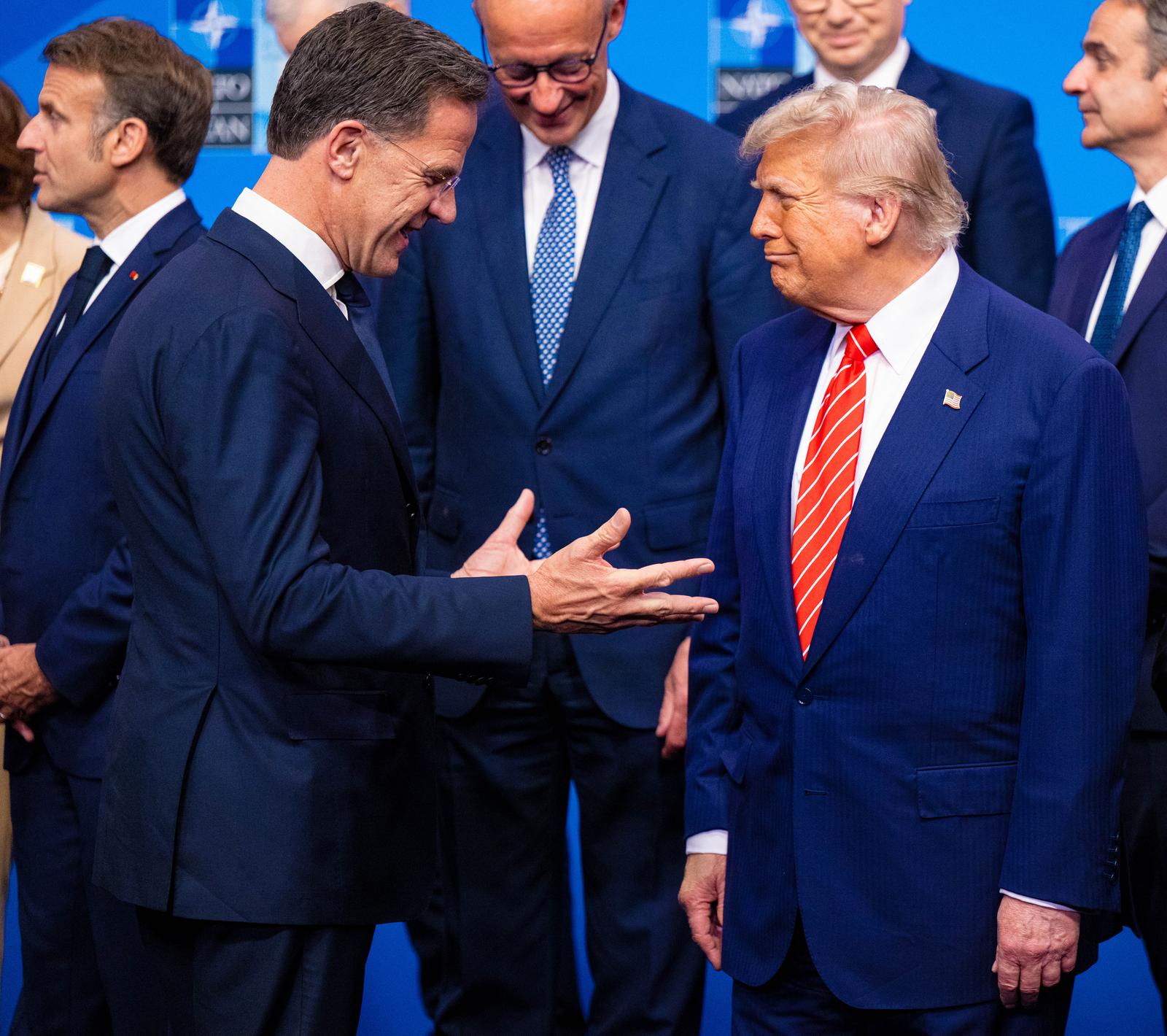NATO Secretary General Mark Rutte, United States of America President Donald Trump attending 2025 NATO Summit at the World Forum in The Hague, The Netherlands. (Photo by DPPA/Sipa USA) Photo: DPPA/SIPA USA