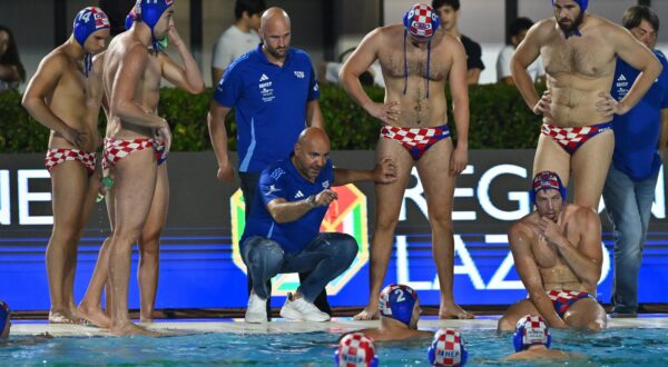 Coach of Croatia Ivica TUCAK during the Water Polo test match between Italy and Croatia on day 1 of the Settecolli 61' International Swimming Championship at the Foro Italico in Rome, Italy, on 26 June 2025. (Photo by Domenico Cippitelli/IPA Sport / ipa-agency.net/IPA/Sipa USA) Photo: IPA/SIPA USA