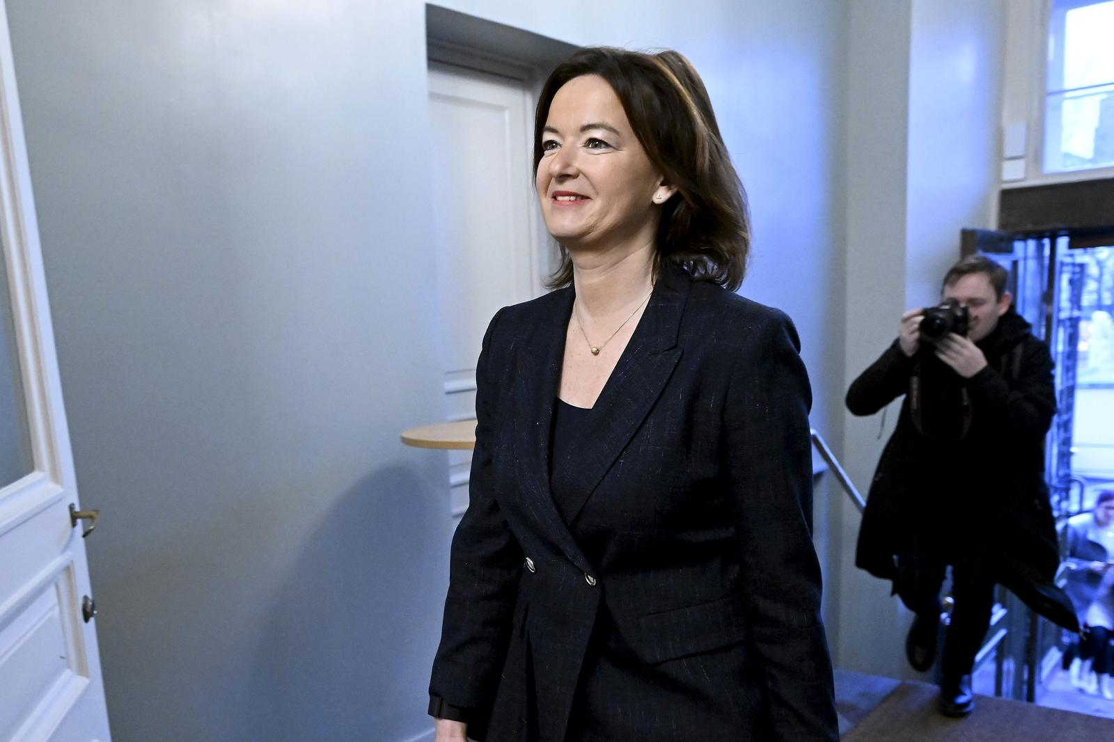 Slovenian Foreign Minister Tanja Fajon arrives to meet Finnish Foreign Minister Elina Valtonen in Helsinki, Finland on January 30, 2025. (Photo by VESA MOILANEN/LEHTIKUVA/Sipa USA)    Photo: STT-Lehtikuva/SIPA USA
