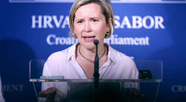 01.07.2025., Zagreb - Na konferenciji za medije odrzanoj u Saboru o temi „Konacni prijedlog zakona o izmjenama i dopuni Zakona o obveznom zdravstvenom osiguranju te Prijedlog zakona o izmjenama i dopunama zakona o zdravstvenoj zastiti“ govorila je Ivana Kekin. Photo: Patrik Macek/PIXSELL