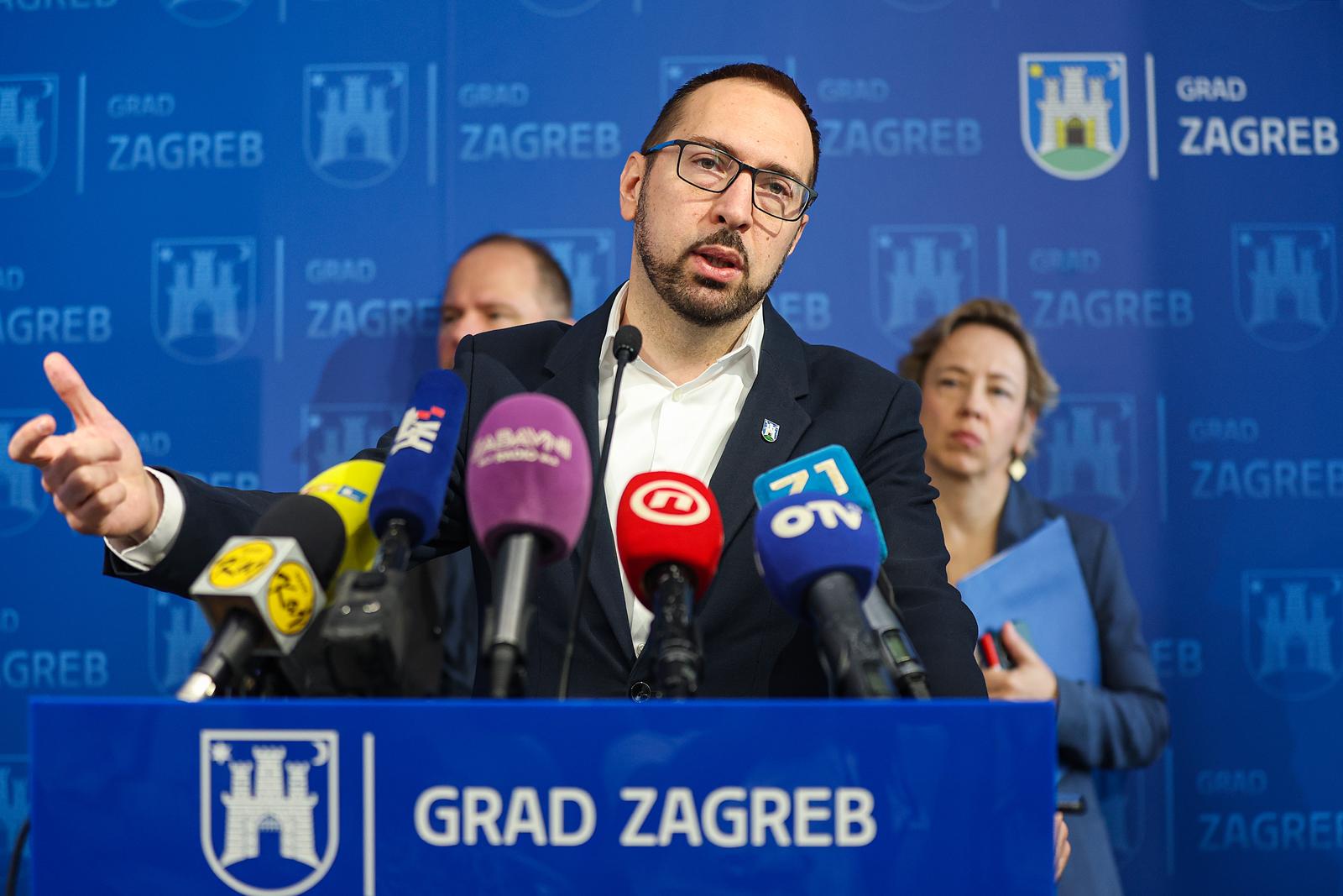 01.07.2025., Zagreb - U Gradskoj upravi odrzana je redovna konferencija za medije. gradonacelnik Zagreba Tomislav Tomasevic Photo: Goran Stanzl/PIXSELL