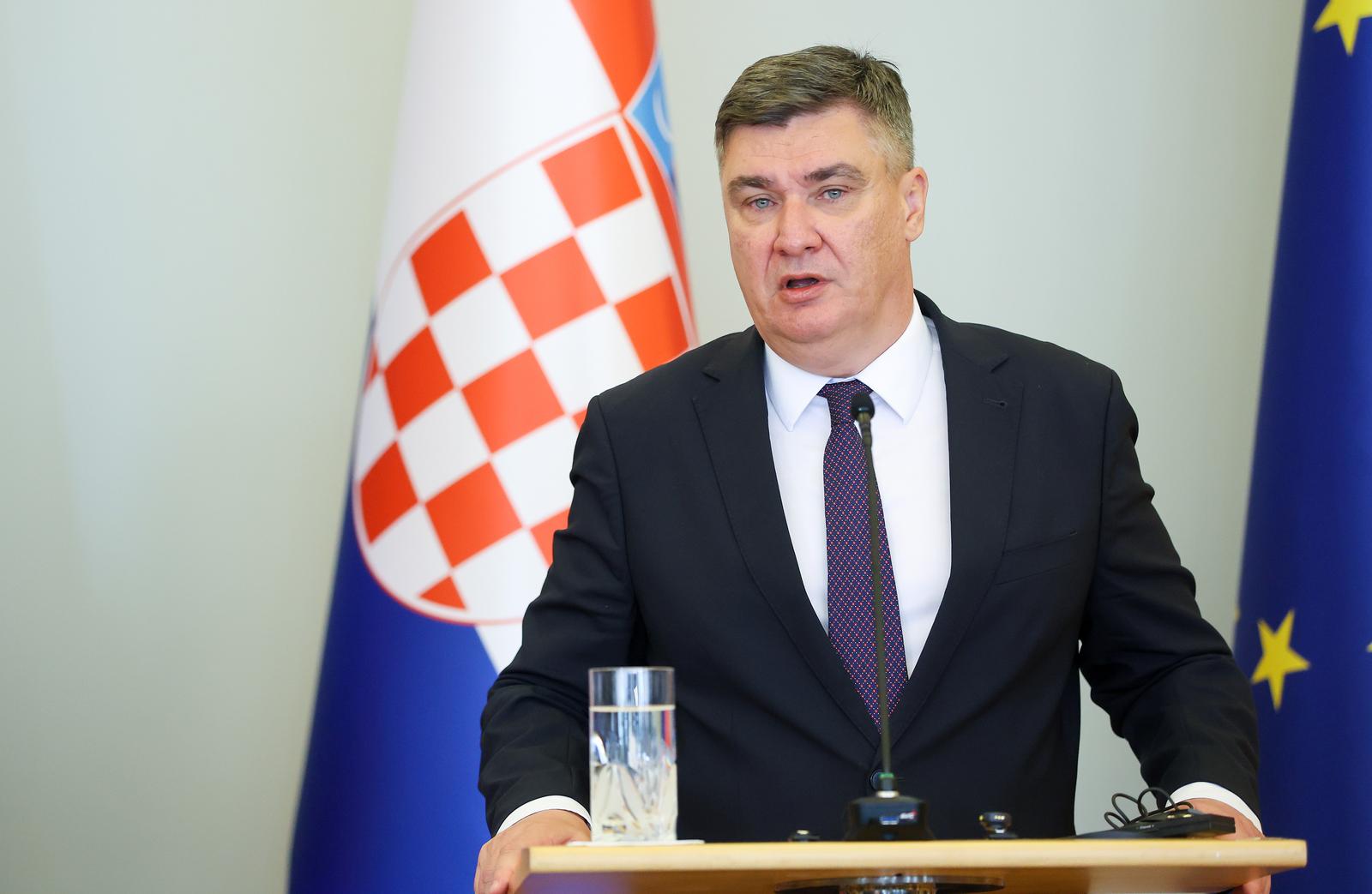 01.07.2025., Zagreb - U Uredu predsjednika Republike Hrvatske odrzan je svecani doceka za predsjednika Slovacke Republike Petera Pellegrinija. predsjednik Hrvatske Zoran Milanovic Photo: Sanjin Strukic/PIXSELL