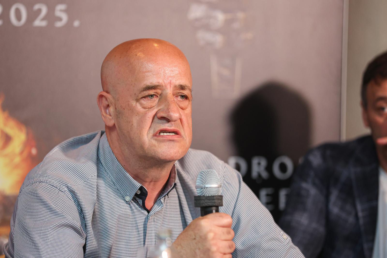 06.06.2025., Zagreb -  Tim Marka Perkovica Thompsona odrzao je konferenciju za medije uoci koncerta zakazanog za 5. srpnja. Zdravko Barisic. Photo: Luka stanzl/PIXSELL