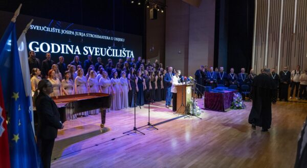 06.06.2025., Osijek - Predsjednik vlade Andrej Plenkovic sudjelovao je na obiljezavanju 50 godina Sveucilista Josipa Jurja Strossmayera Photo: Davor Javorovic/PIXSELL