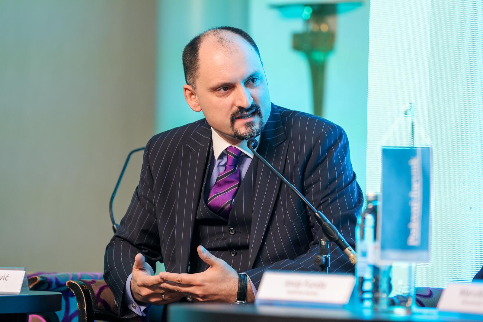 08.11.2022., Zagreb - Konferencija Poslovnog dnevnika "Zagreb - bankarsko i financijsko srediste" odrzana je u hotelu Sheraton. Panel rasprava: Promjena igre - inflacija. neovisni analiticar Neven Vidakovic Photo: Luka Stanzl/PIXSELL