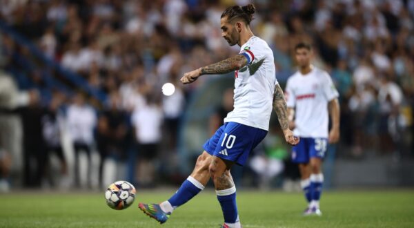 12.07.2025. Posusje, Bosna i Hercegovina. Na stadionu Mokri Dolac HNK Hajduk odigrava svoju pripremnu utakmicu protiv HSK Posusja. Marko Livaja. Photo: Denis Kapetanović/PIXSELL