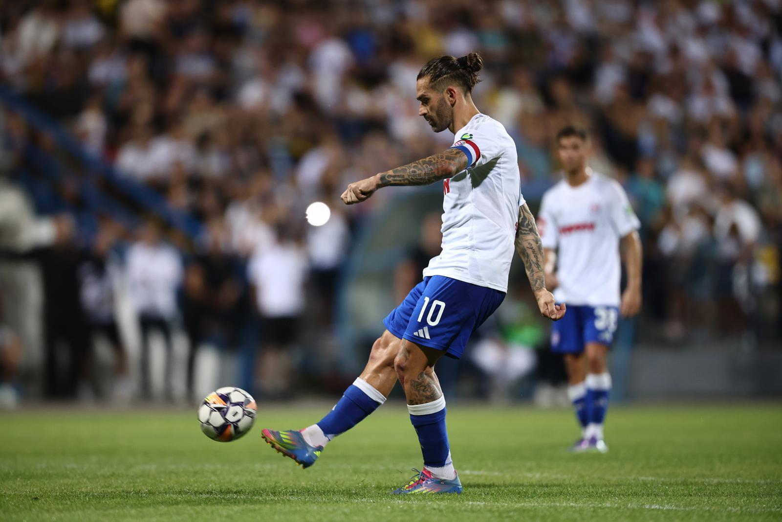 12.07.2025. Posusje, Bosna i Hercegovina. Na stadionu Mokri Dolac HNK Hajduk odigrava svoju pripremnu utakmicu protiv HSK Posusja. Marko Livaja. Photo: Denis Kapetanović/PIXSELL