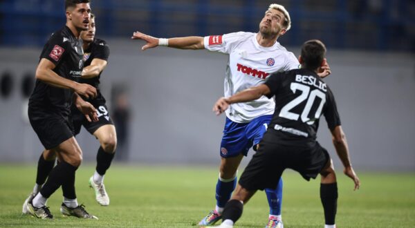 12.07.2025. Posusje, Bosna i Hercegovina. Na stadionu Mokri Dolac HNK Hajduk odigrava svoju pripremnu utakmicu protiv HSK Posusja. Josip Beslic. Photo: Denis Kapetanović/PIXSELL