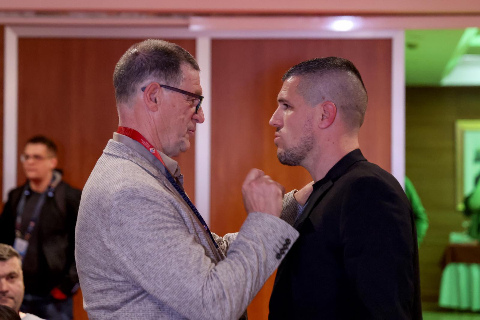 13.03.2025., Zadar - Izborna skupstina Nogometnog saveza Zadarske zupanije odrzana je u hotelu Kolovare. Reno Sinovcic i Jurica Buljat Photo: Sime Zelic/PIXSELL