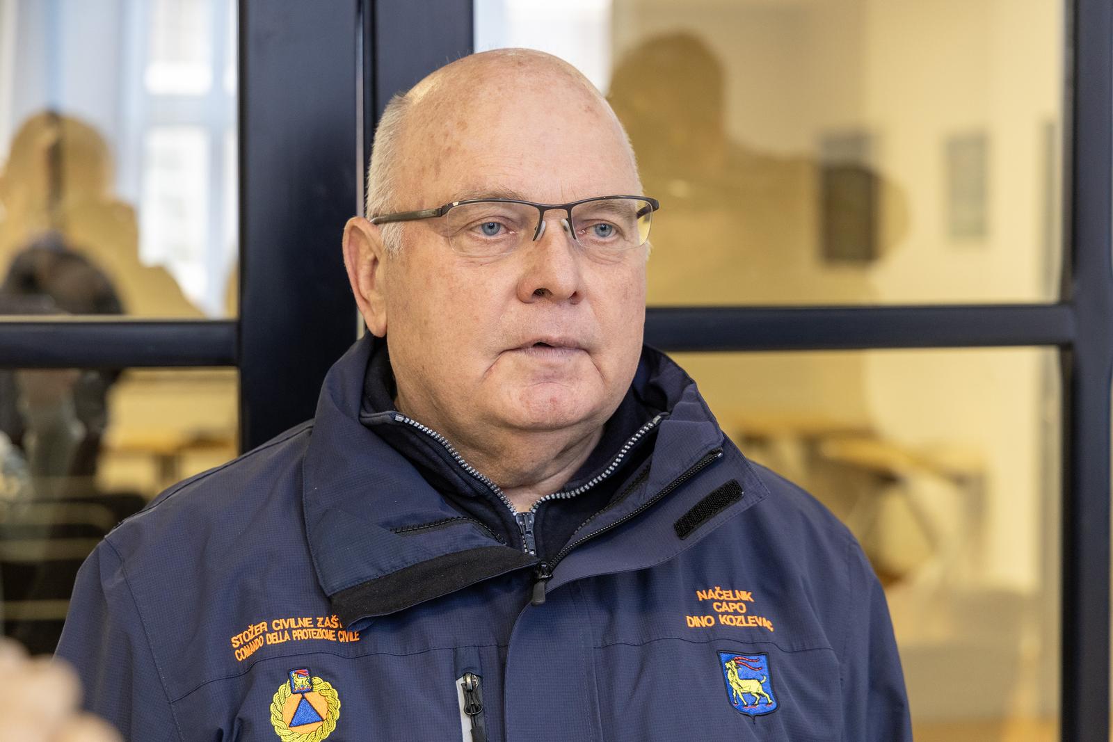14.03.2025., Pula -
Nakon zavrsene  41. sjednice Stozera civilne zastite Istarske zupanije koje odrzana u IDA-a.
Dino kozlevac doa je izjavu za medije.
 Photo: Srecko Niketic/PIXSELL