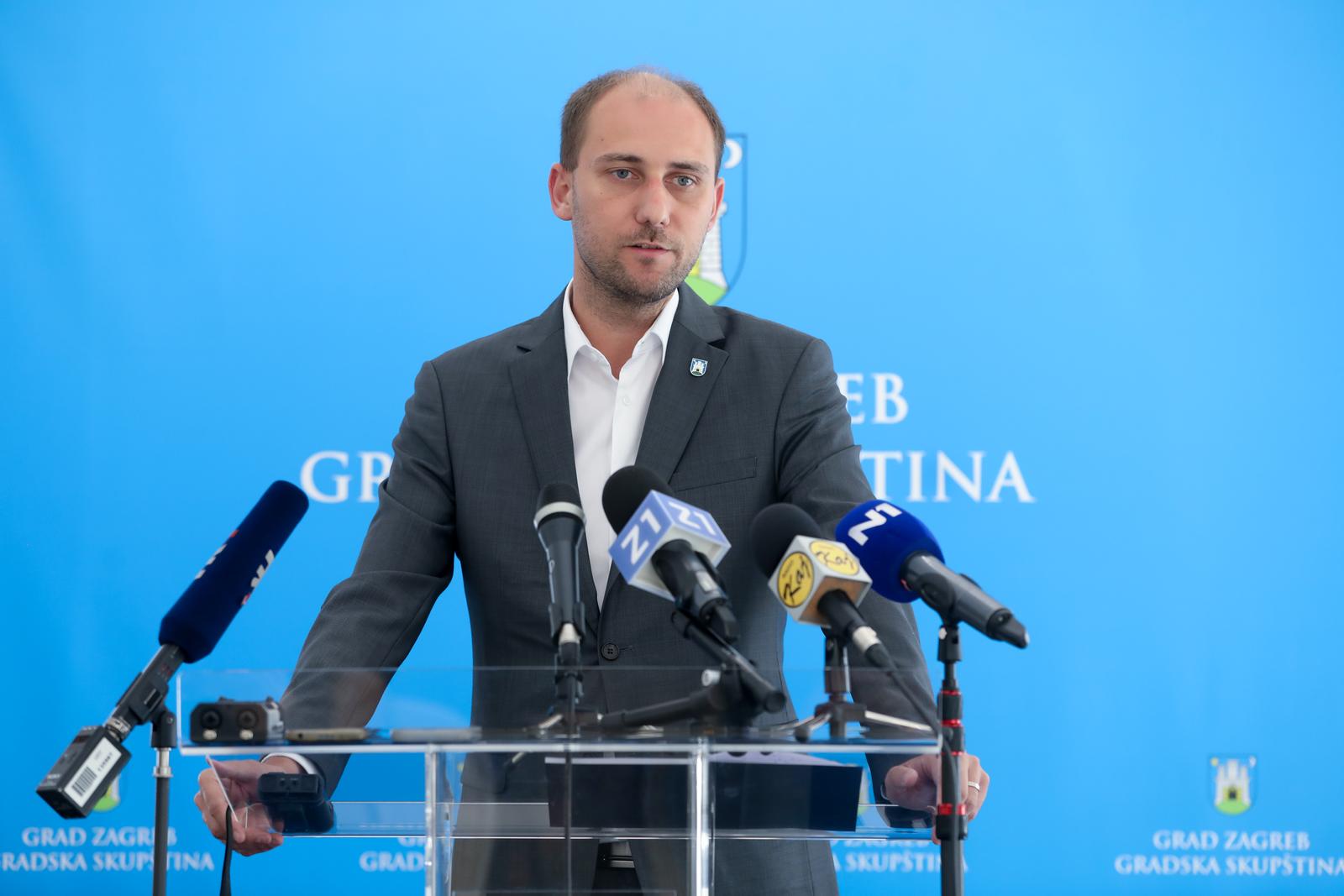 14.07.2025., Zagreb, Gradska skupstina, predsjednik Gradske skupstine,  Matej Misic odrzao tiskovnu konferenciju Photo: Robert Anic/PIXSELL