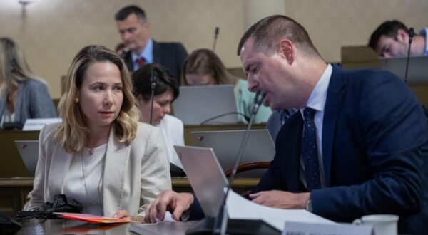 15.07.2025., Zagreb - 2. sjednica Gradske skupstine Grada Zagreba. Marija Selak Raspudic, Mislav Herman.
 Photo: Davor Puklavec/PIXSELL