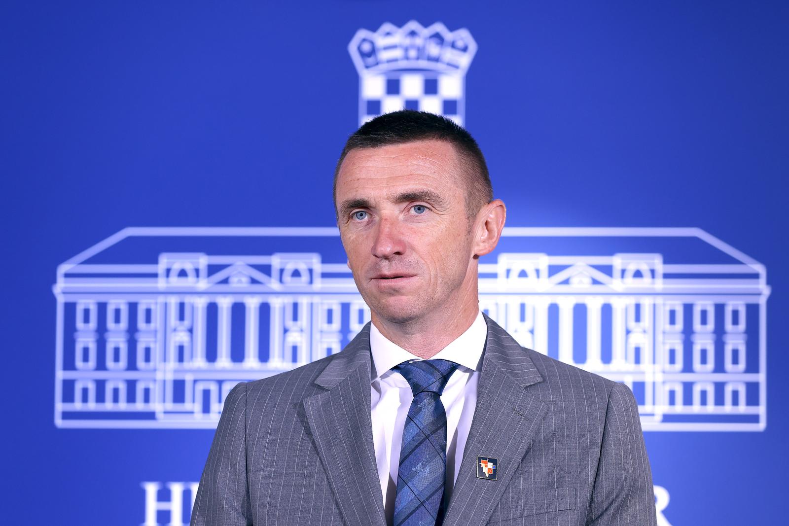 15.07.2025., Zagreb - Na konferenciji za medije odrzanoj u Saboru o gradskom vijecu Vukovara govorio je Ivan Penava. Photo: Patrik Macek/PIXSELL