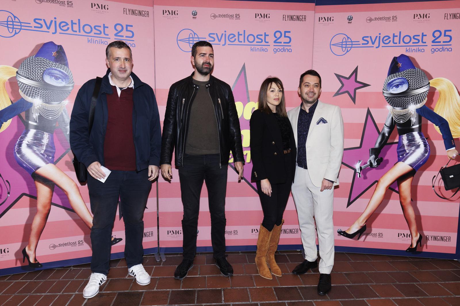 16.04.2023., Split - Brojni gledatelji dosli na predstavu Lepa Brena Project u Splitu.
Goran Kotur, Davor Matijevic, Katarina Prnjak, Vedran Strukar Photo: Miroslav Lelas/PIXSELL