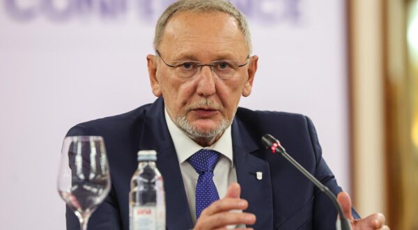 17.06.2025., Hotel Westin, Zagreb - Salzburski forum odrzava se u Hotelu Westin. Zajednicka izjava za medije ministra unutarnjih poslova Davora Bozinovica i izvrsne direktorice Europola Catherine De Bolle, u okviru hrvatskog predsjedanja Salzburskim forumom. Photo: Goran Stanzl/PIXSELL