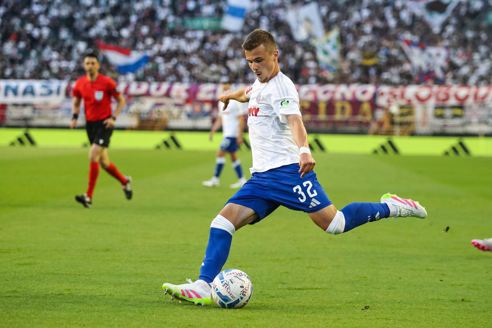 18.05.2025., stadion Poljud, Split - SuperSport HNL, 35. kolo, HNK Hajduk - HNK Rijeka. Simun Hrgovic Photo: Sime Zelic/PIXSELL