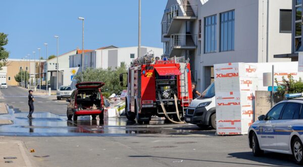19.07.2025., Zadar - Ocevid na Novom Bokanjcu u skladistu gdje je izbio pozar Photo: Sime Zelic/PIXSELL