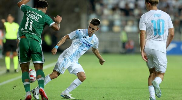 22.07.2025., Rijeka - 2. pretkolo UEFA Lige prvaka HNK Rijeka – PFC Ludogorets Razgrad. Tiago Dantas Photo: Nel Pavletic/PIXSELL