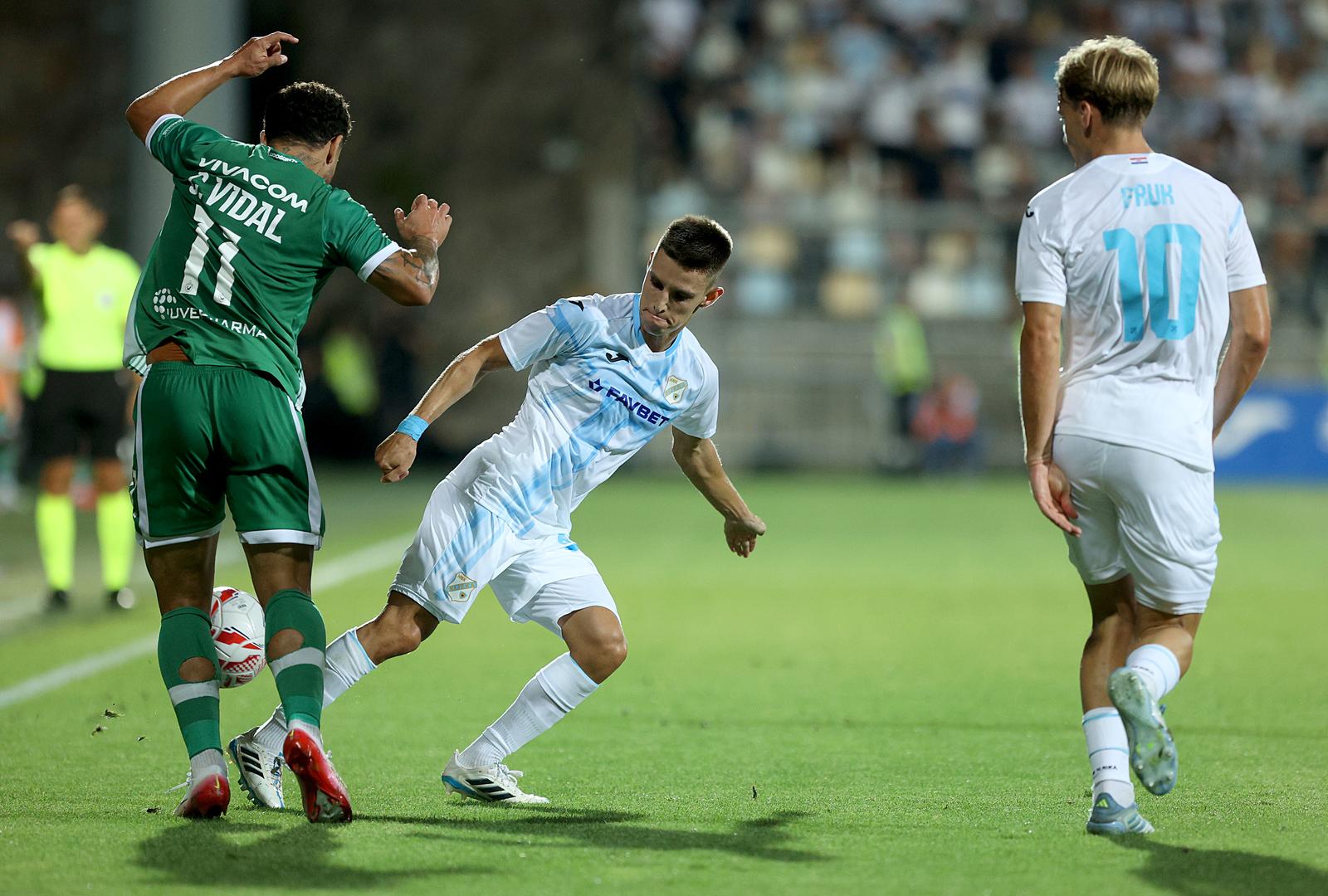 22.07.2025., Rijeka - 2. pretkolo UEFA Lige prvaka HNK Rijeka – PFC Ludogorets Razgrad. Tiago Dantas Photo: Nel Pavletic/PIXSELL
