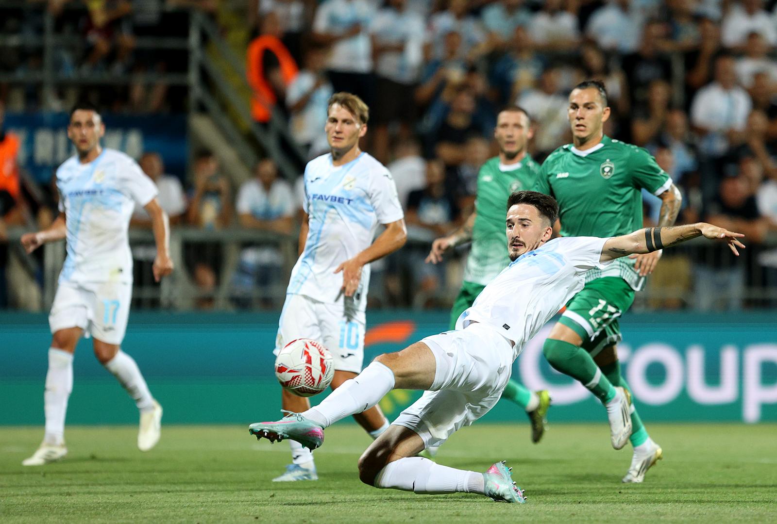 22.07.2025., Rijeka - 2. pretkolo UEFA Lige prvaka HNK Rijeka – PFC Ludogorets Razgrad. Stjepan Radeljic Photo: Nel Pavletic/PIXSELL